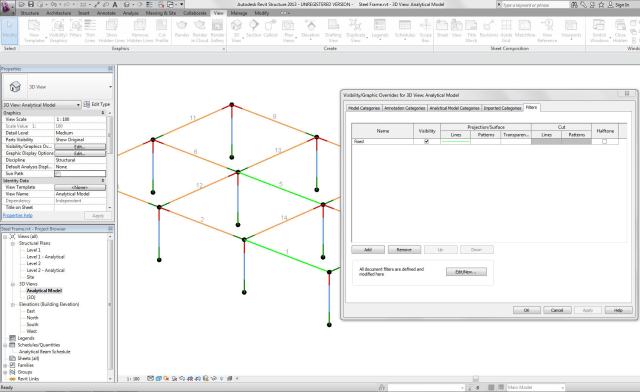 Revit Structure 2013 - Analyze tools Filters-for-pinned-fixed