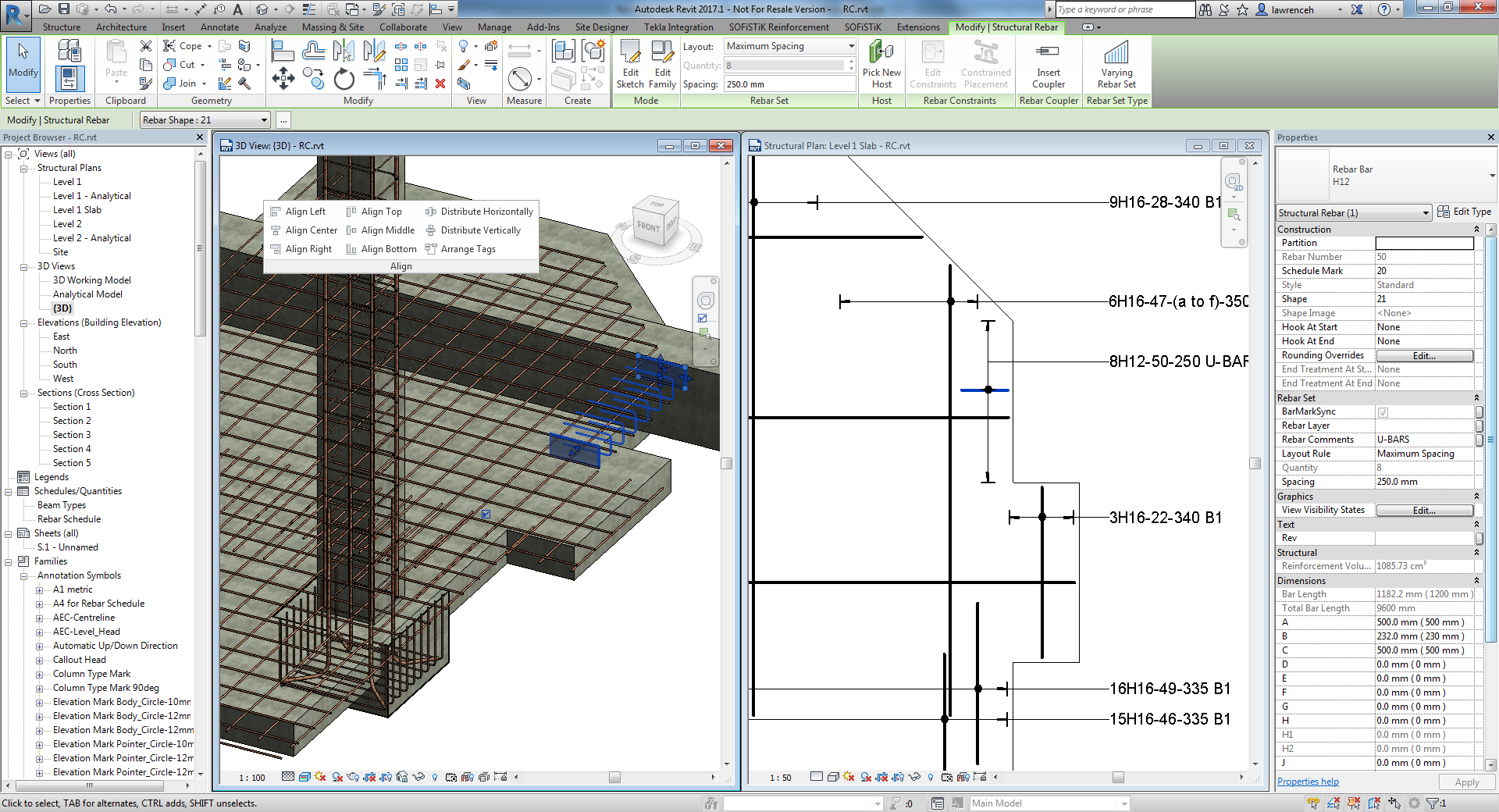 create surface reinforcement zones in autocad structural detailing